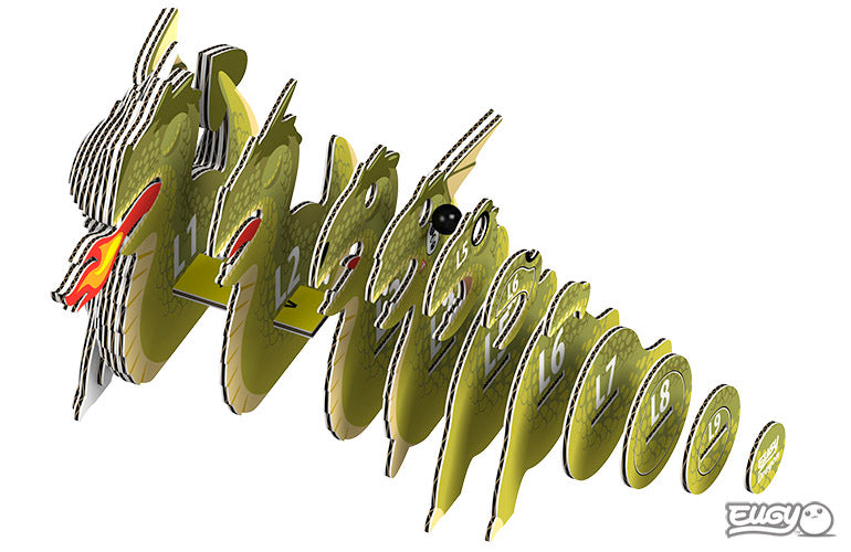 Dragon Eco-Friendly 3D Paper Puzzle - Eugy 024