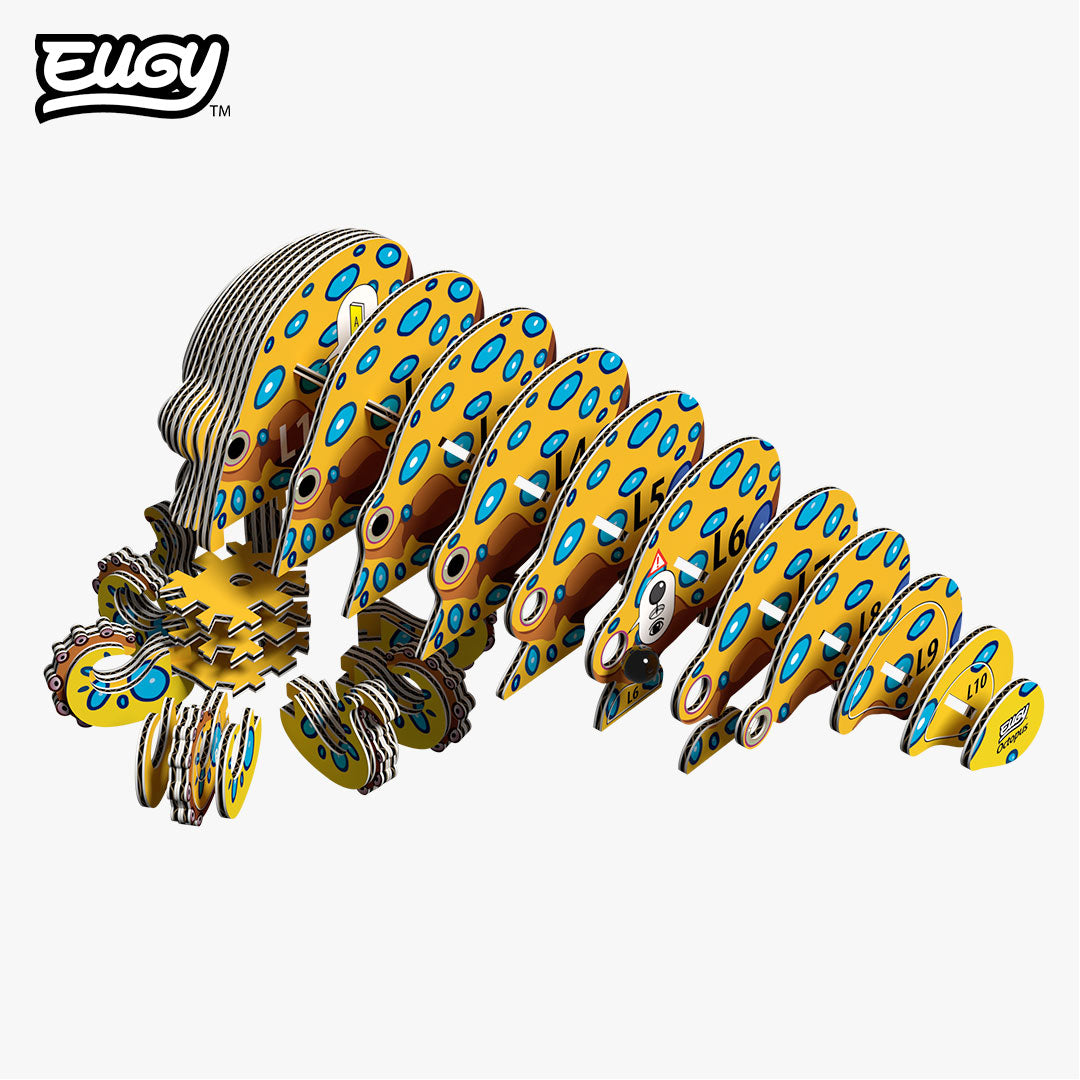 Octopus - Eco-Friendly 3D Paper Puzzle - Eugy 147