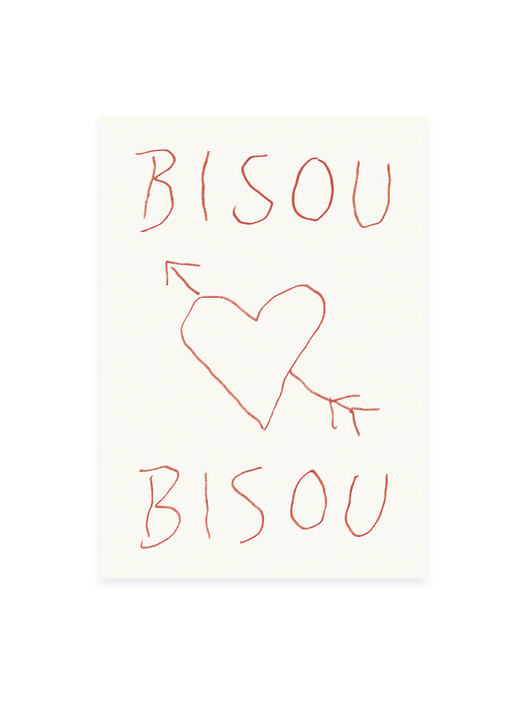 "Bisou Bisou" A6 Postcard