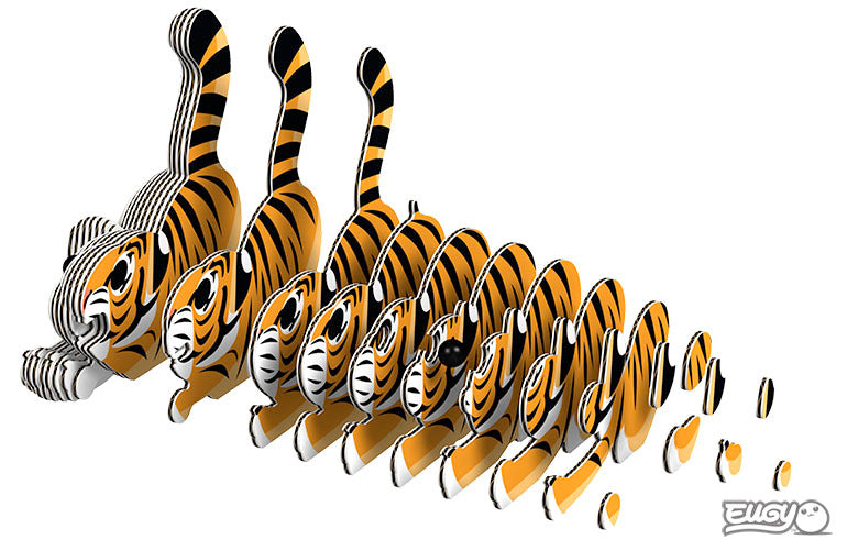 Tiger - Eco-Friendly 3D Paper Puzzle - Eugy 012