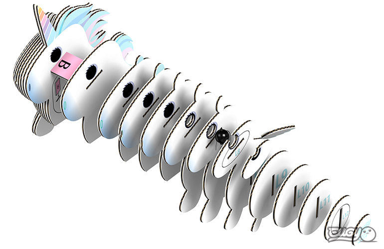 Unicorn Sky - Rompecabezas de papel 3D ecológico - Eugy 069