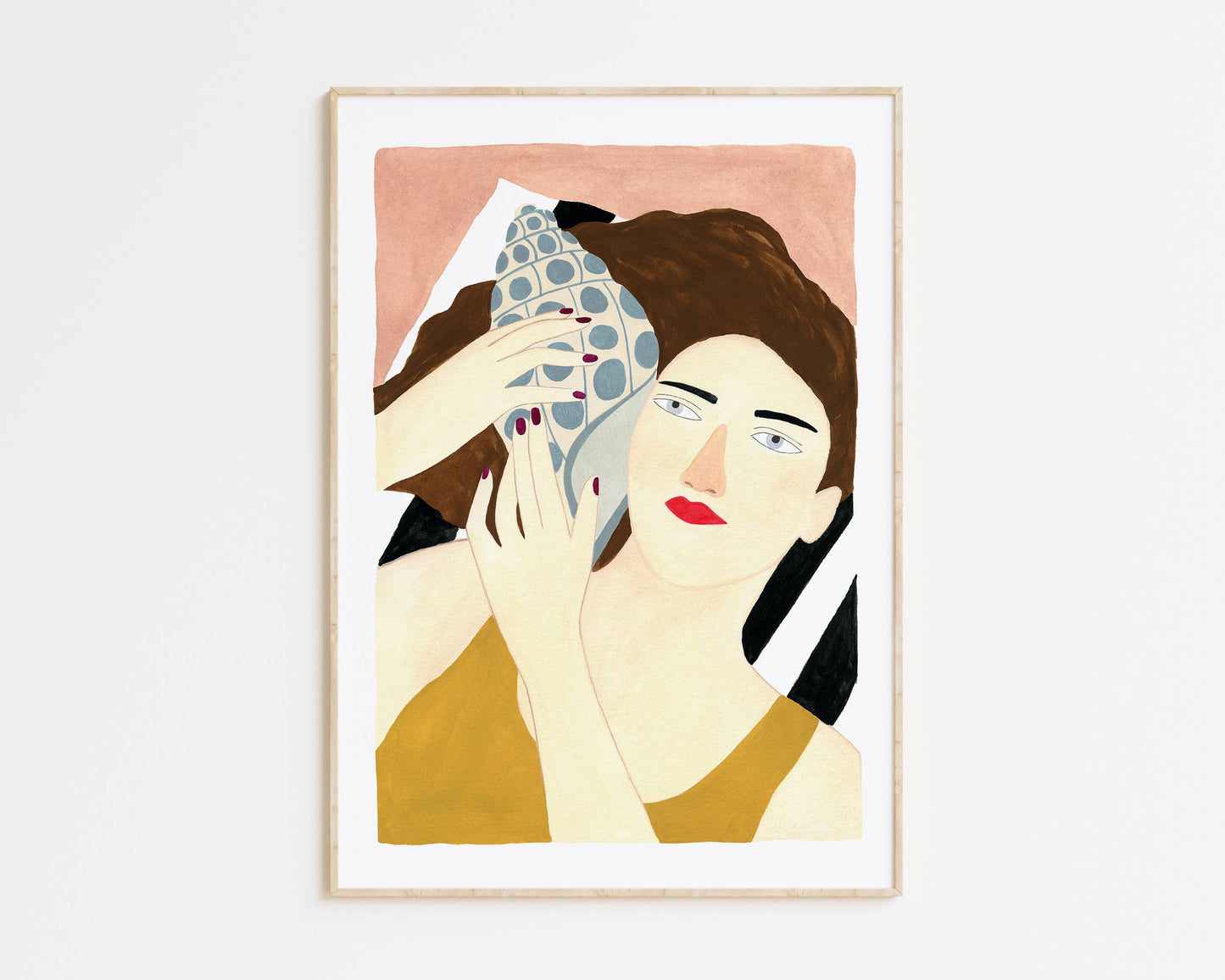 Woman With A Shell Art Print