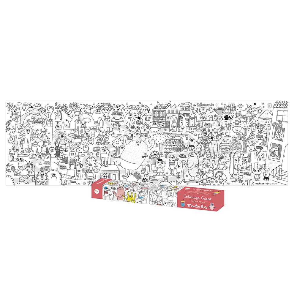 Póster para colorear gigante - Los Schmouks