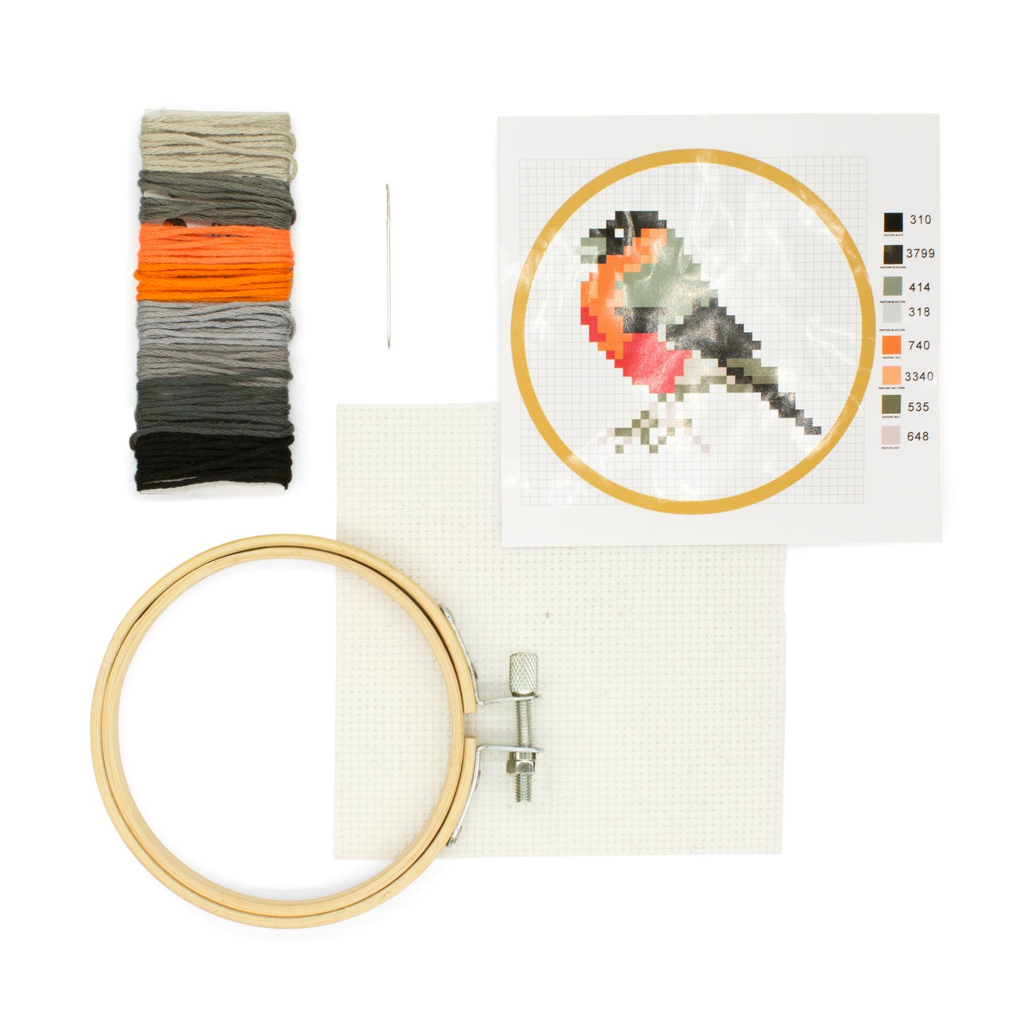 Kit de bordado de punto de cruz mini de pájaros