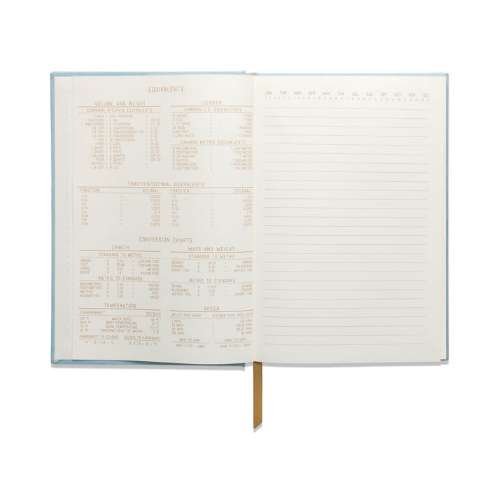 Light Blue Suedette Hardcover Journal - Designworks