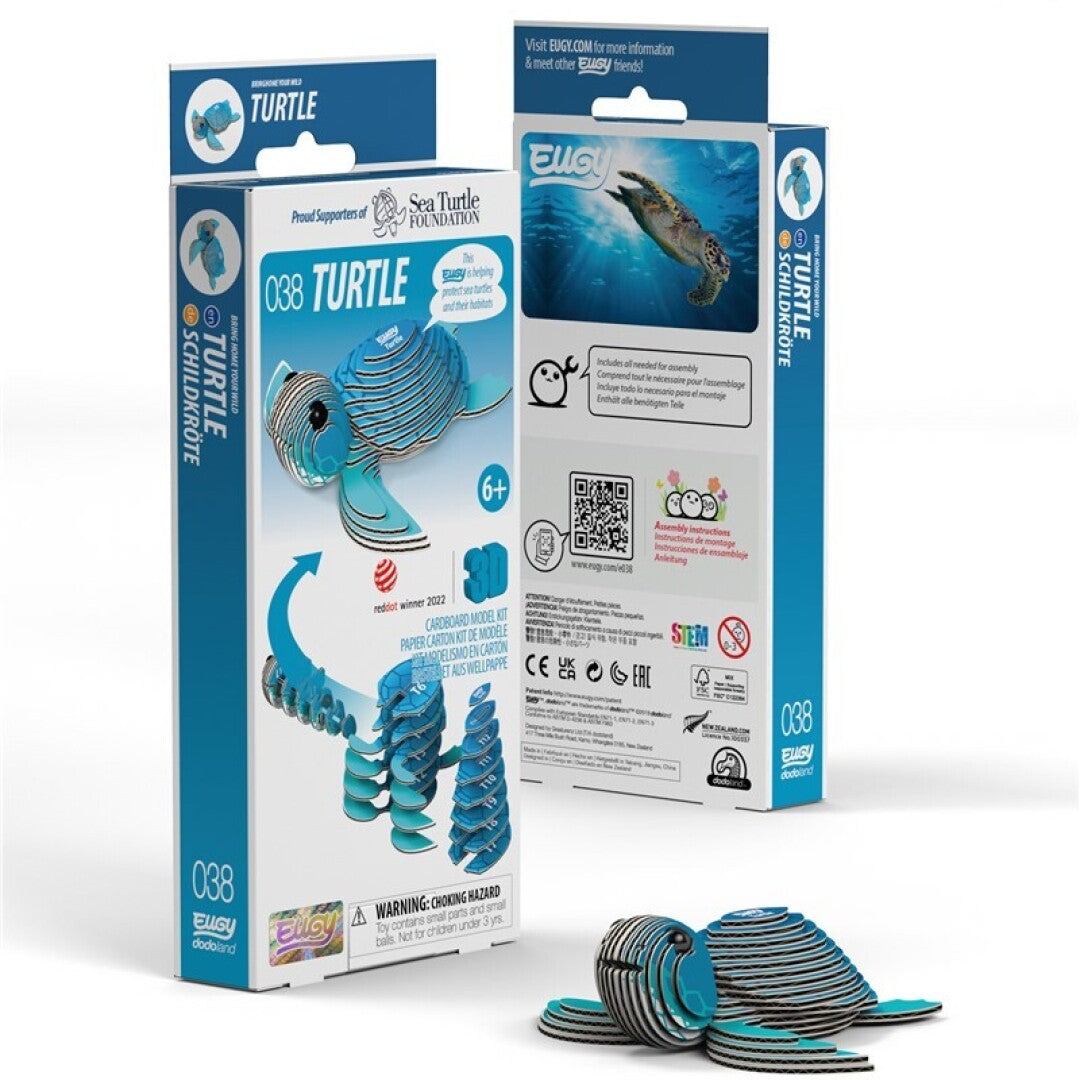 Tortuga -Rompecabezas de Papel 3D Ecológico - Eugy 038