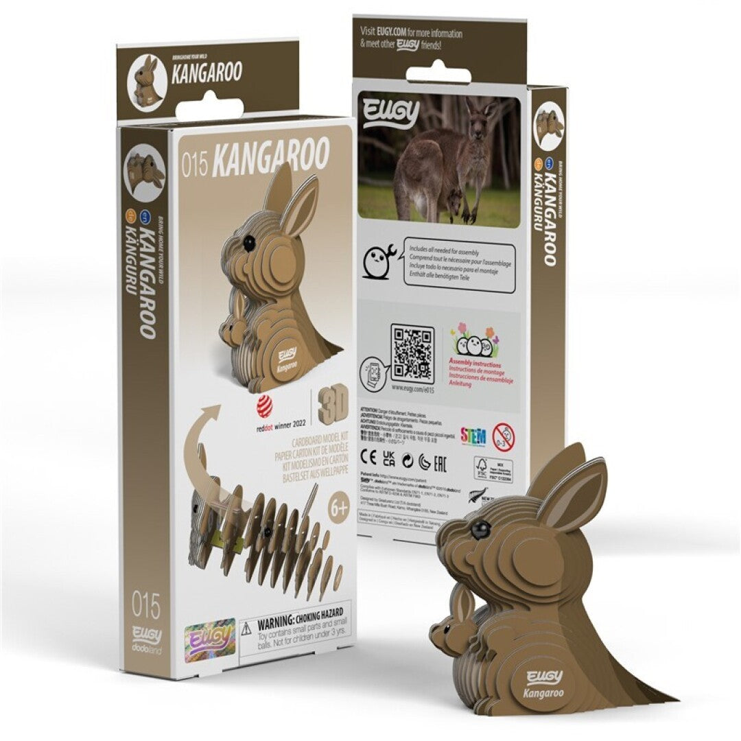 Canguro - Rompecabezas de papel 3D ecológico - Eugy 015