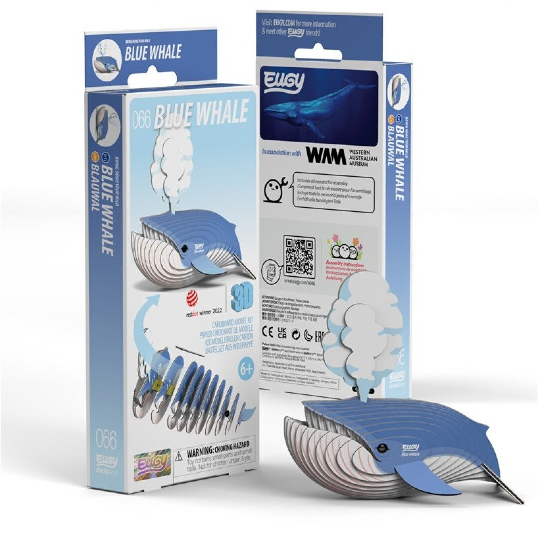 Ballena Azul - Rompecabezas de papel 3D ecológico - Eugy 066