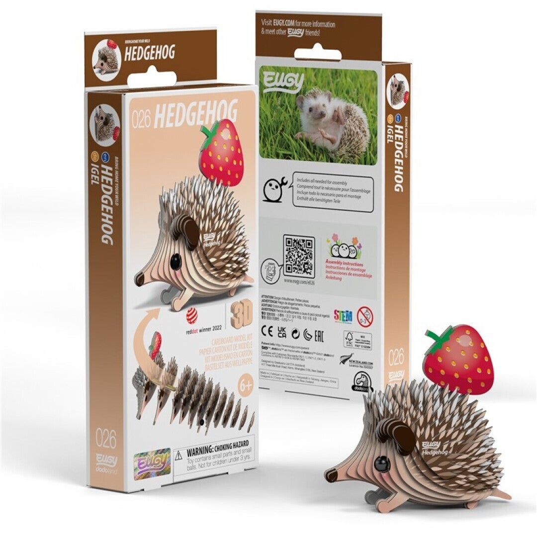 Erizo - Rompecabezas de papel 3D ecológico - Eugy 085