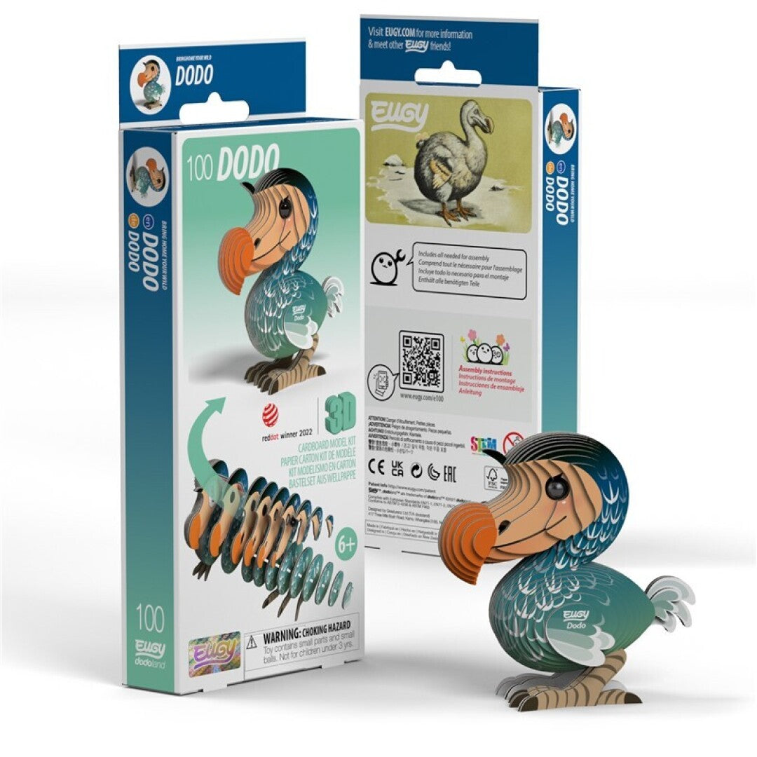 Rompecabezas de papel 3D ecológico Dodo - Eugy 100