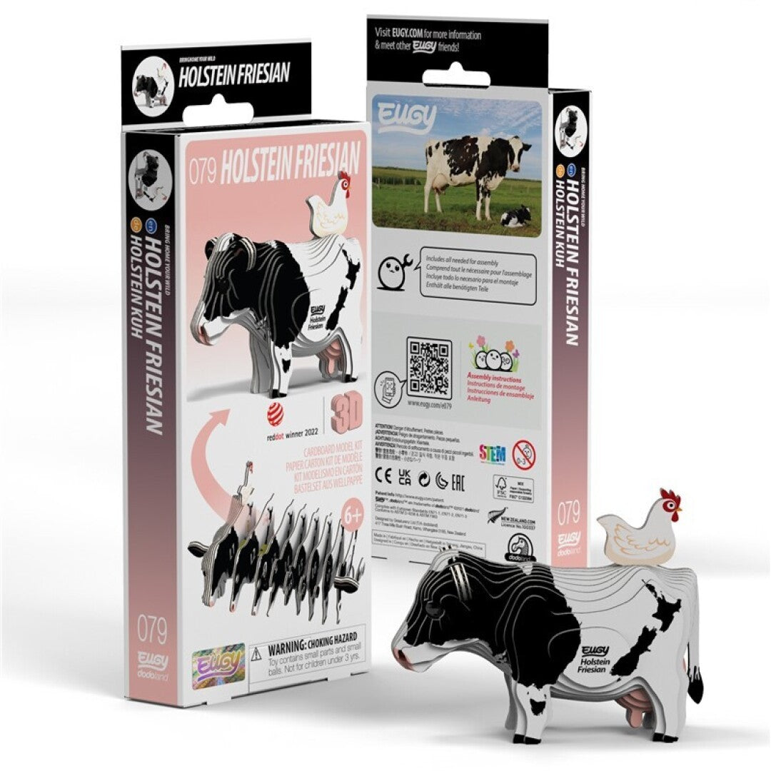 Rompecabezas de papel 3D ecológico de vaca - Eugy 079