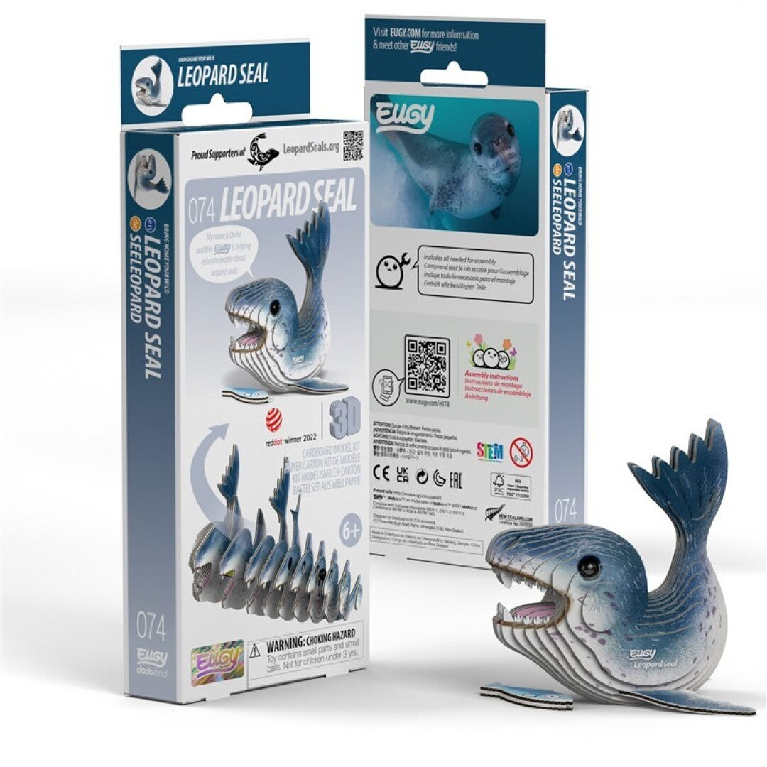 Leopard Seal - Eco-Friendly 3D Paper Puzzle - Eugy 074