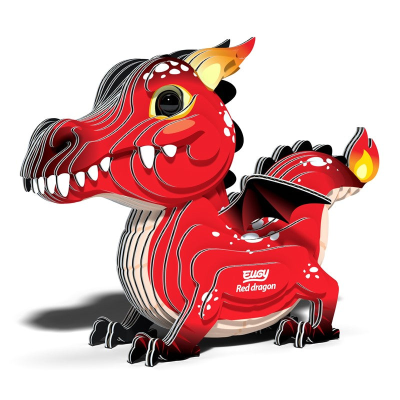 Dragón Rojo - Rompecabezas ecológico De Papel 3D - Eugy 085
