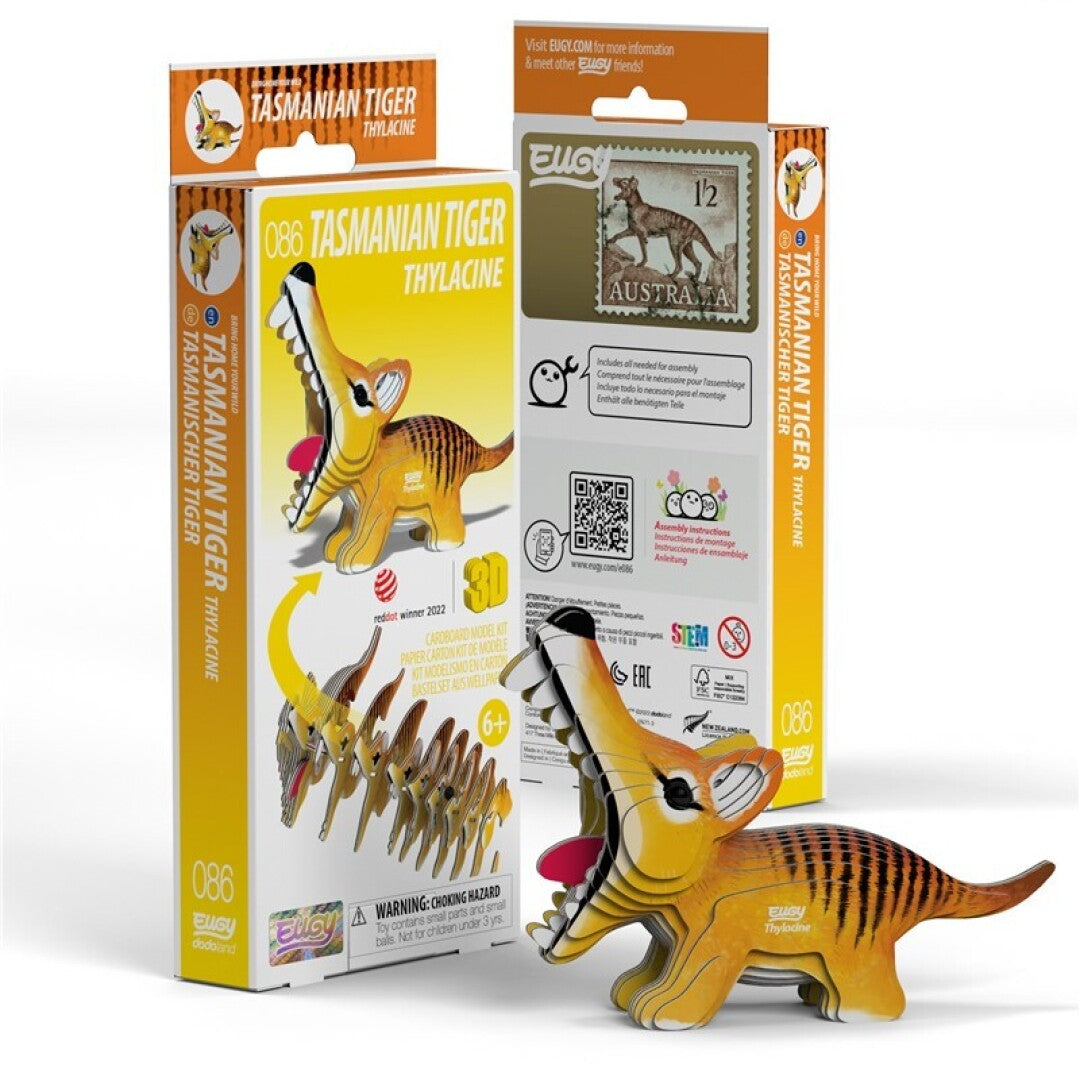 Tasmaninan Tiger Eco-Friendly 3D Paper Puzzle - Eugy 086