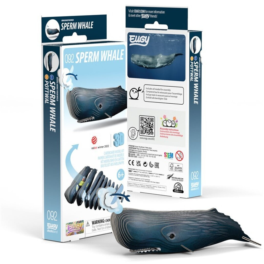 Sperm Whale - Eco-Friendly 3D Paper Puzzle - Eugy 092