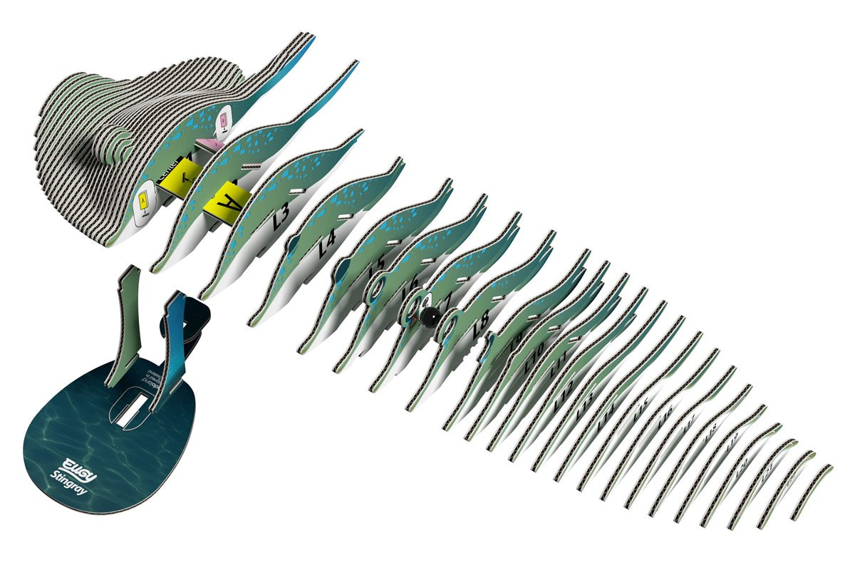 Stingray - Eco-Friendly 3D Paper Puzzle - Eugy 102