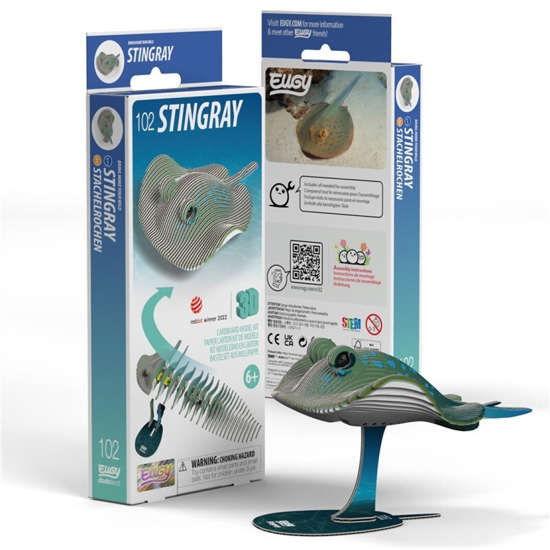 Stingray - Eco-Friendly 3D Paper Puzzle - Eugy 102