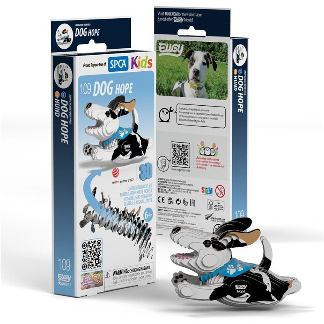 Rompecabezas de papel 3D ecológico de perro - Eugy 109