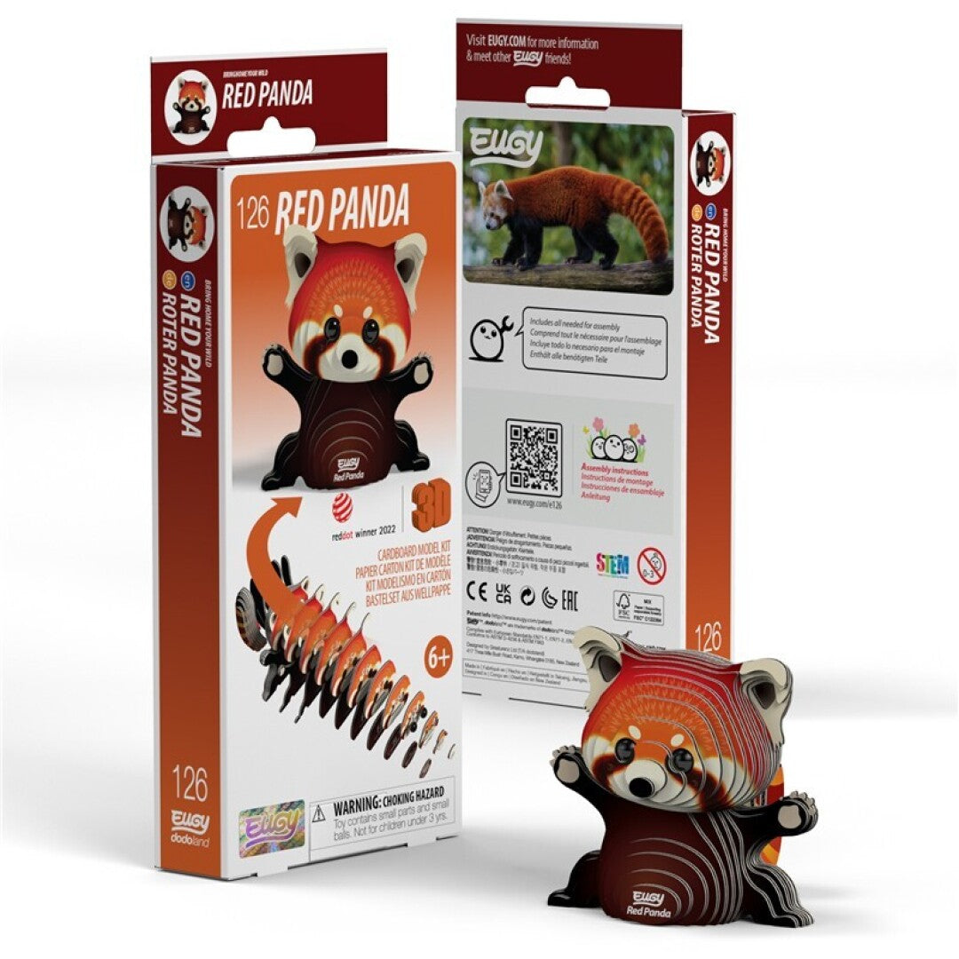 Red Panda Eco-Friendly 3D Paper Puzzle - Eugy 126