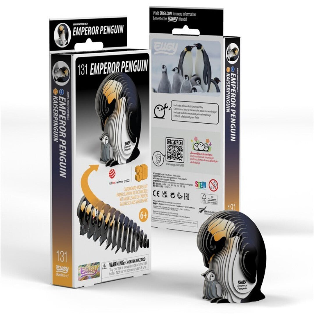 Pingüino Emperador - Rompecabezas de papel 3D ecológico - Eugy 131