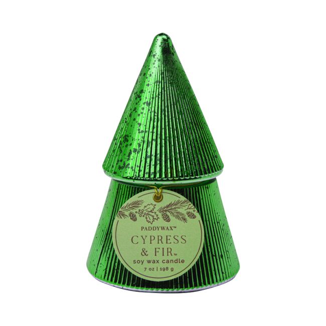 Vela de árbol apilado verde ciprés y abeto - Paddywax