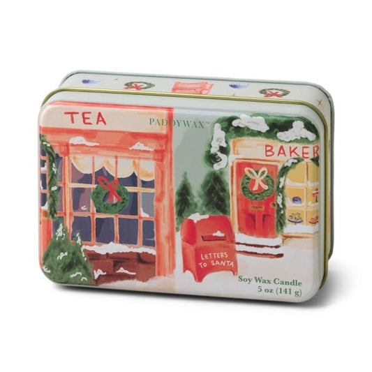 Storefront Christmas Tin Canddle - Sweet Orange