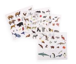 Calcomanías de los animales del mundo / Animals of the world transfers