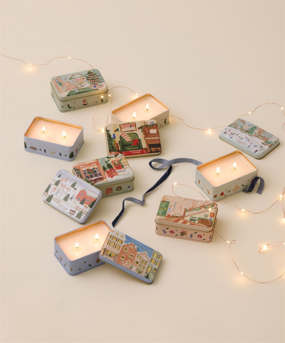 Vela navideña en lata - Vecindario invernal - Paddywax
