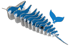 Ballena Jorobada - Rompecabezas de papel 3D ecológico - Eugy 051