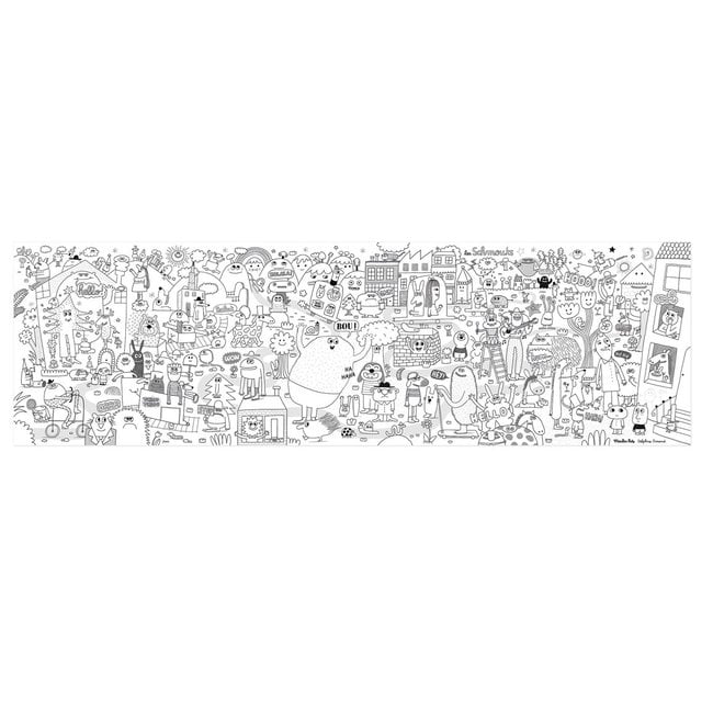Póster para colorear gigante - Los Schmouks