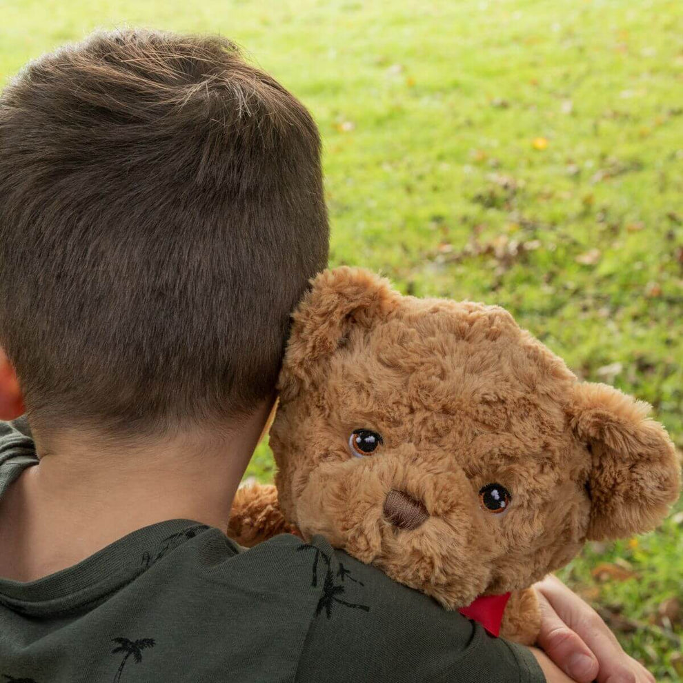 Teddy Bear Red Ribbon - 20 cm