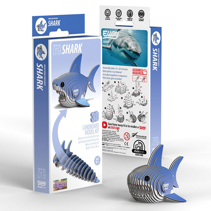 Shark - Eco-Friendly 3D Paper Puzzle - Eugy 019