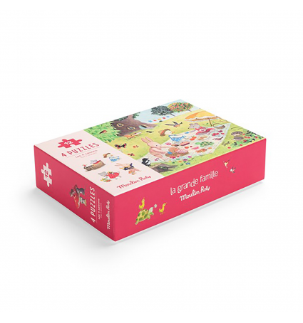 4 puzles (12 piezas) / 4 puzzles (12 pieces) - La grande famille
