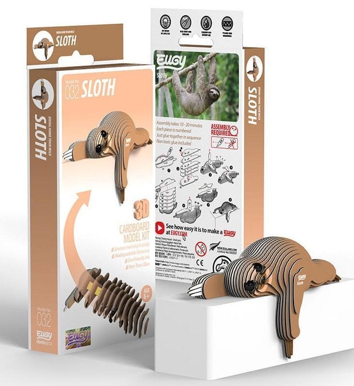 Sloth- Eco-Friendly 3D Paper Puzzle - Eugy 032