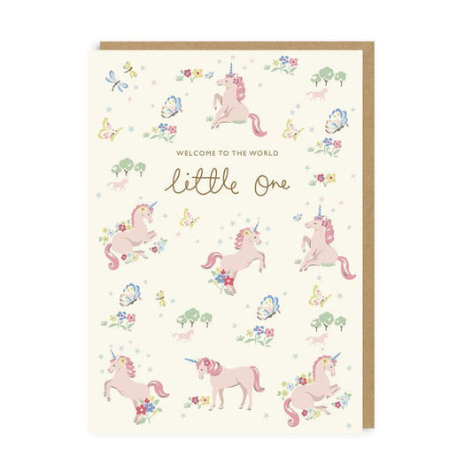 Cath Kidston Hello Little One Unicorn Greeting Card (5751)