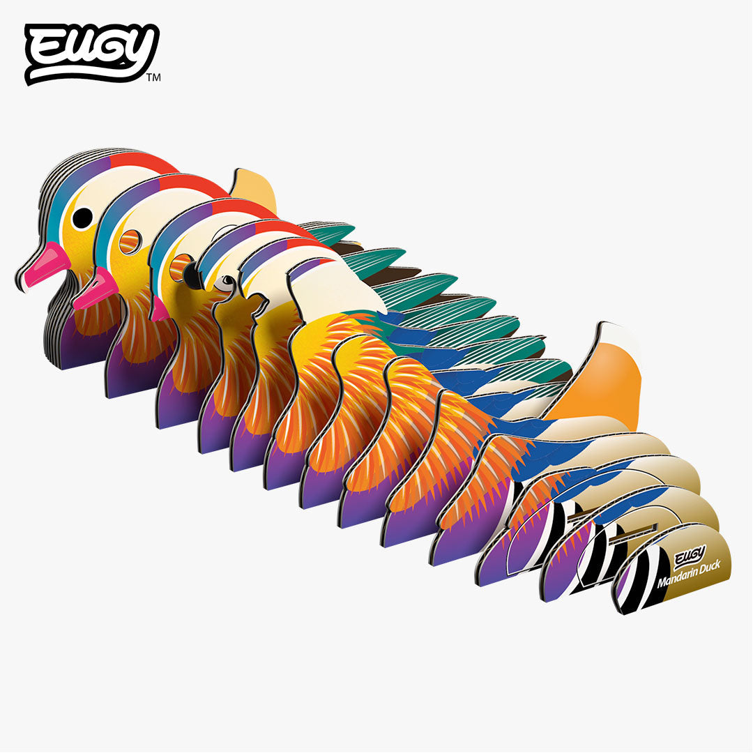 Mandarin Duck - Eco-Friendly 3D Paper Puzzle - Eugy 096