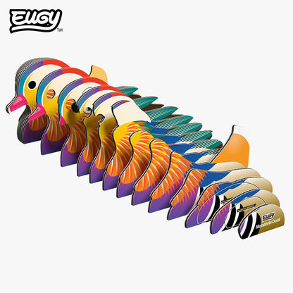 Mandarin Duck - Eco-Friendly 3D Paper Puzzle - Eugy 096