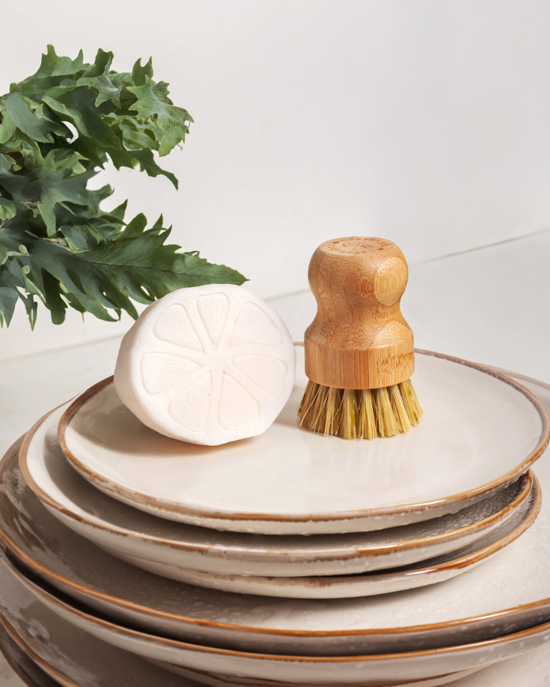 Dishwashing Soap & Bamboo Brush Set - Sardine