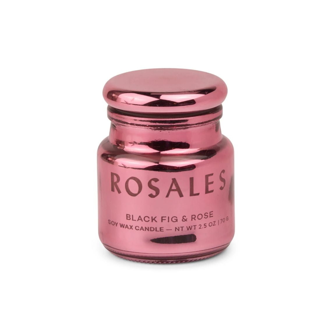 Rosales Hot Pink Metallic Glass Candle - Saffron Rose - Paddywax