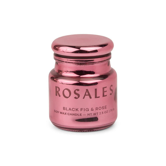 Rosales Hot Pink Metallic Glass Candle - Saffron Rose - Paddywax
