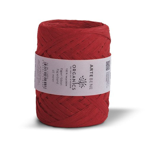 Red - Gift ribbon 45 metres crepe - Artebene
