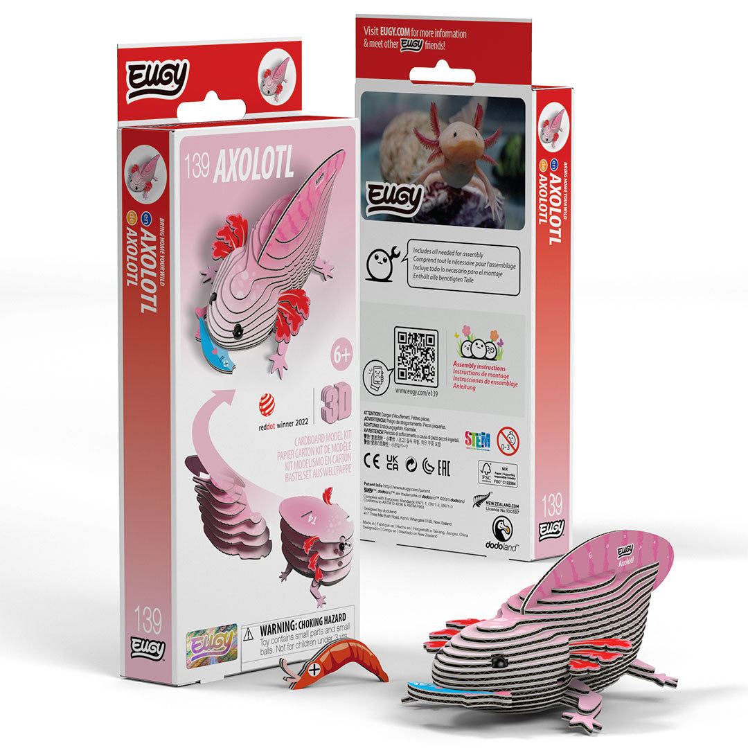Axolotl - Eco-Friendly 3D Paper Puzzle - Eugy 139