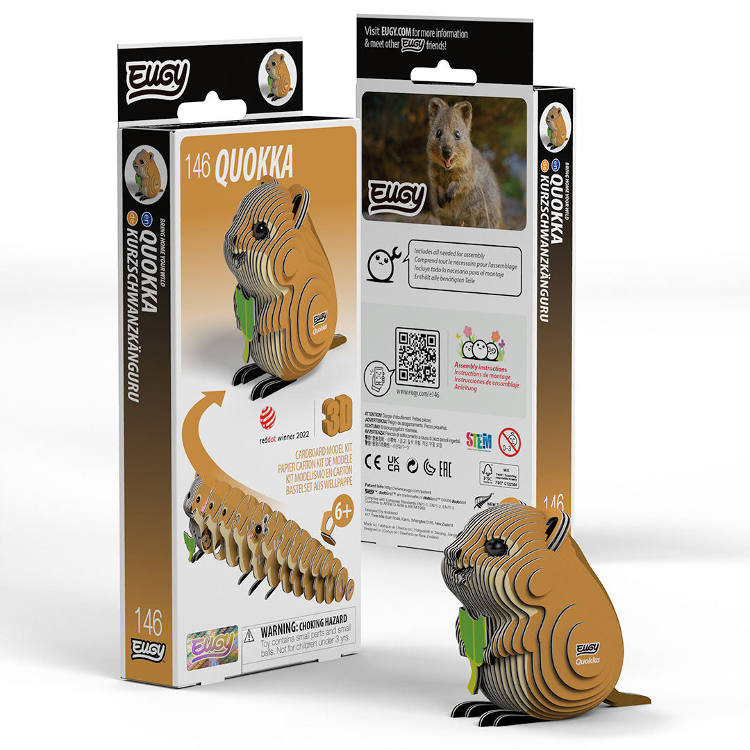 Quokka - Eco-Friendly 3D Paper Puzzle - Eugy 146