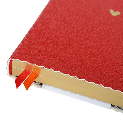 Golden Heart Vegan Leather Notebook - A5
