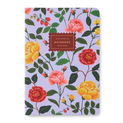 Roses - Set of 3 Ruled Pages Notebooks - Rifle Paper Co