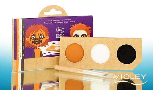 Skeleton & Pumpkin Make-up 3 Colour Kit