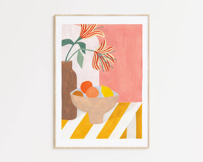 Flowers And Citrus Art Print