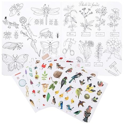 Le botaniste - Cuaderno para colorear y con pegatinas
