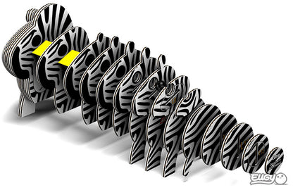 Zebra - Eco-Friendly  3D Paper Puzzle - Eugy 011