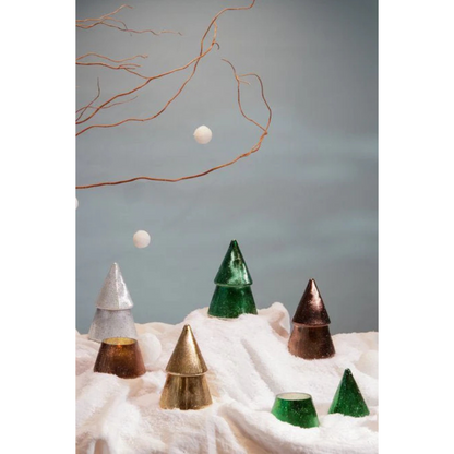 Winter Berry Red Stacked Tree Candle